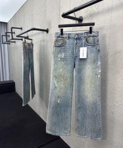 AcneStudios1981泼墨涂鸦牛仔