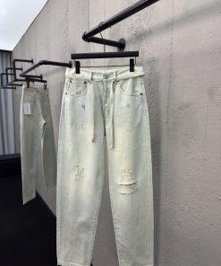 AcneStudios1991腰带破洞牛仔