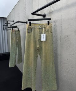 AcneStudios水晶烫钻牛仔裤