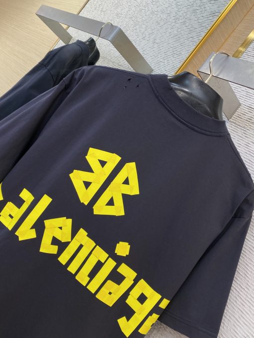 BLCG巴黎世家美纹胶带印花短袖T - 图片 11