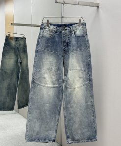 BLCG阔脚牛仔裤结构裤美式