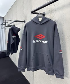 Balenciaga 3M字母刺绣帽衫工