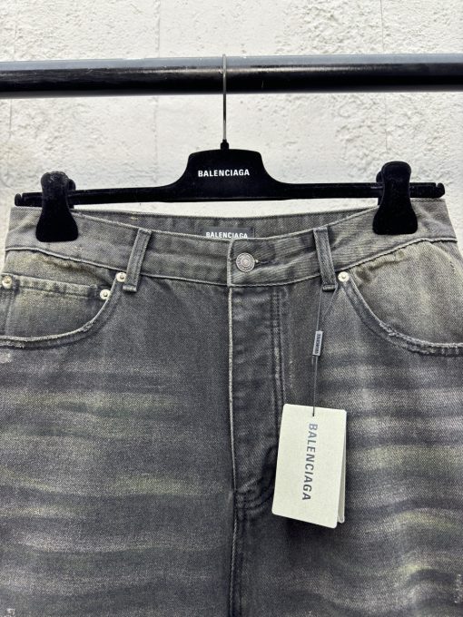 Balenciaga做旧水洗破洞牛仔裤 - 图片 3