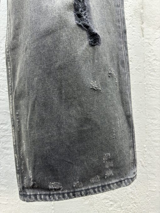Balenciaga做旧水洗破洞牛仔裤 - 图片 7