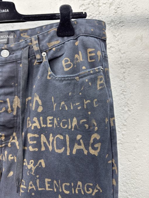 Balenciaga水洗满印牛仔裤工 - 图片 5