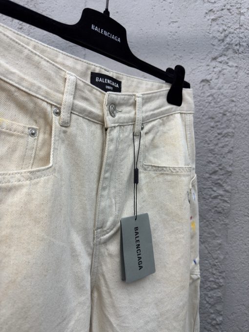 Balenciaga泼墨弯刀牛仔裤工 - 图片 8