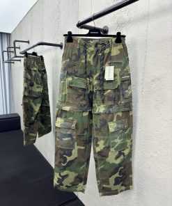 Balenciaga迷彩口袋工装裤工