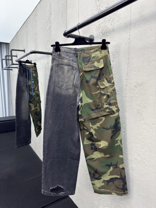 Balenciaga迷彩拼接牛仔工装裤_14676 - 图片 2