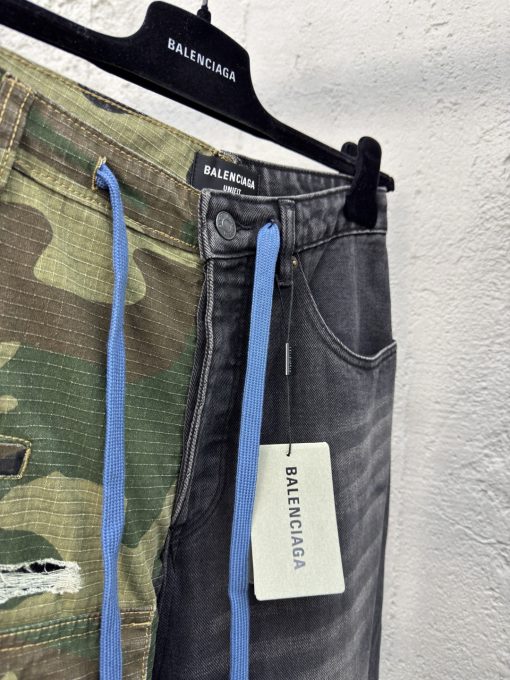 Balenciaga迷彩拼接牛仔工装裤_14676 - 图片 8