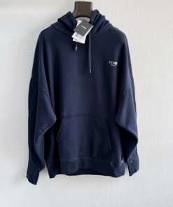 FD 25SS 金属字母织带连帽卫衣