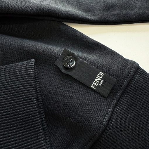 FD 25ss 刺绣拉链口袋圆领卫衣 - 图片 8