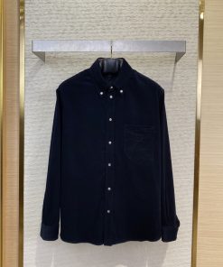 FENDI芬迪灯芯绒翻领衬衫正