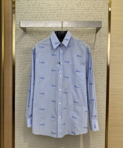 GUCCI古驰徽标字母刺绣翻领衬衫