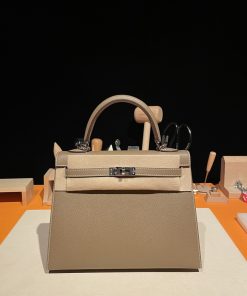 Kelly 25 Epsom皮 18大象灰 银扣