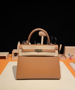 Kelly 25 Epsom皮 37金棕色 金扣