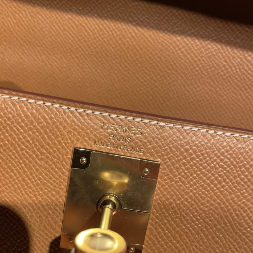 Kelly 28 Epsom皮 37金棕色 金扣 - 图片 8