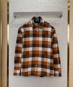 LV路易威登格纹翻领衬衫正确