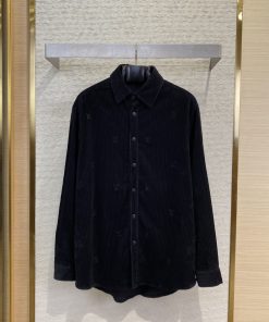 LV路易威登灯芯绒烫钻衬衫正