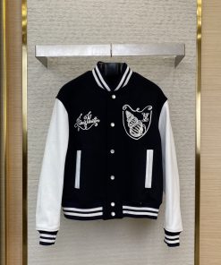 LV路易威登真皮棒球夹克外套