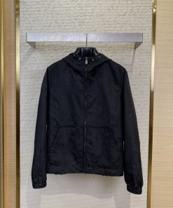 LV路易威登遛狗提花连帽夹克外套