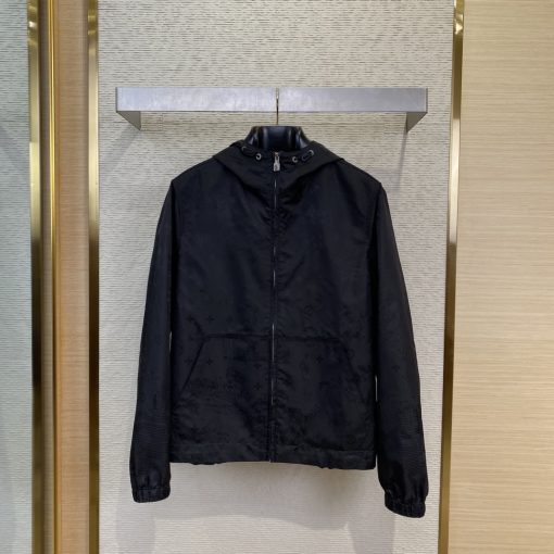 LV路易威登遛狗提花连帽夹克外套