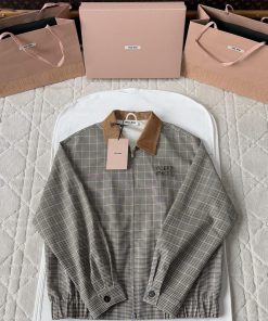 MiuMiu2025SS新款格纹外套