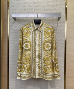 VERSACE范思哲满印真丝衬衫