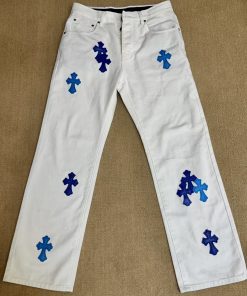 chromehearts克罗心白底蓝皮上新