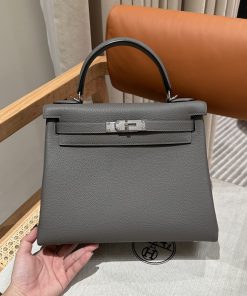 kelly28cm，0LGris Meyer，togo