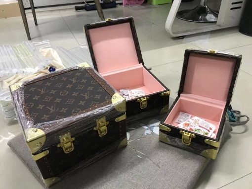 新款lv首饰箱 老花配栗色珠宝 - 图片 5