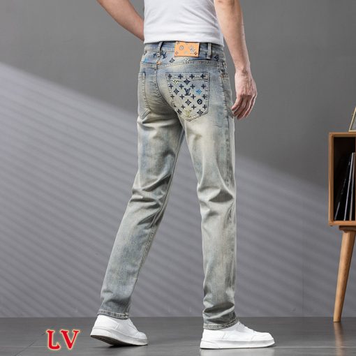 精品大牌LV男装牛仔裤夏季薄款 - 图片 2