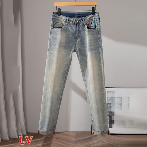 精品大牌LV男装牛仔裤夏季薄款 - 图片 3