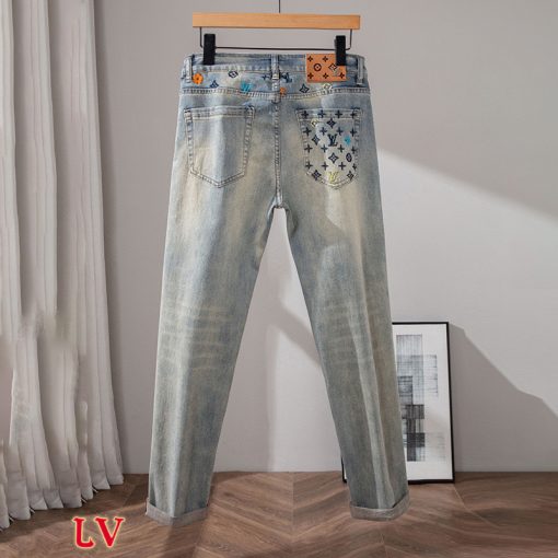 精品大牌LV男装牛仔裤夏季薄款 - 图片 4