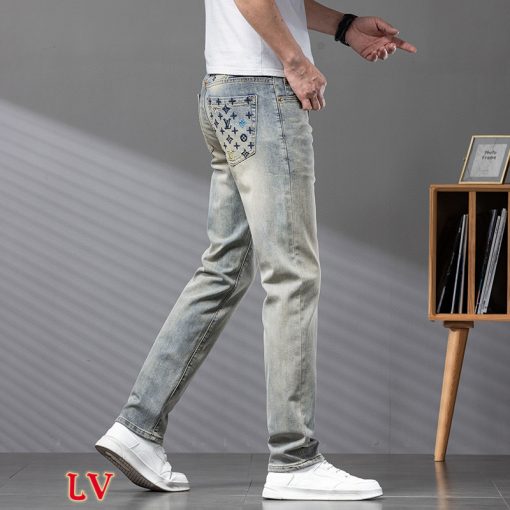 精品大牌LV男装牛仔裤夏季薄款 - 图片 9