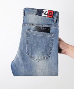 精品大牌蒙口男装牛仔裤夏季薄