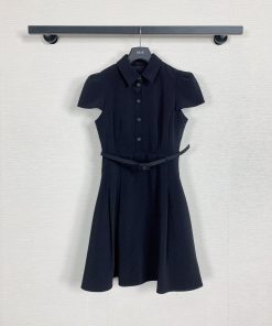 春夏新款翻领连衣裙SML