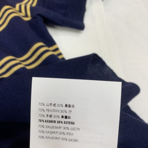 顶级版本春夏新款翻领字母条毛衣 - 图片 5